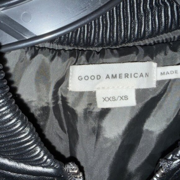 Good american woman's faux leather bomber XXS - oversized will fit MED - Picture 4 of 4
